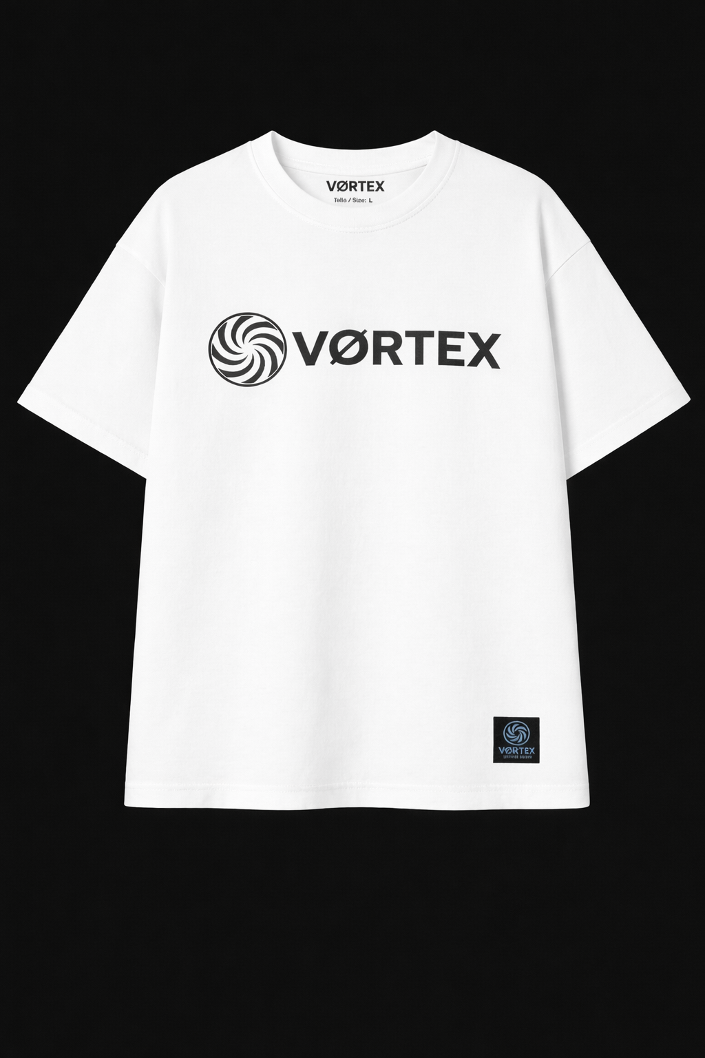 Camiseta oversize blanca VØRTEX - CLASSIC