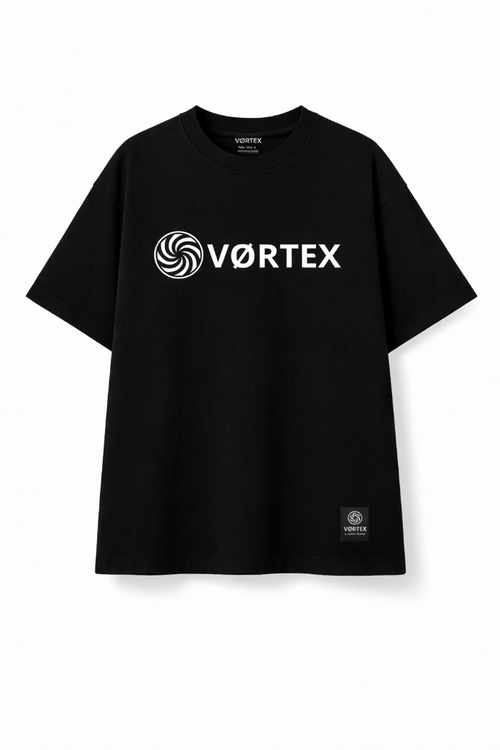 Camiseta oversize negra VØRTEX - CLASSIC