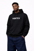 Sudadera capucha negra VØRTEX – CLASSIC