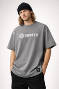 Camiseta oversize gris VØRTEX - CLASSIC